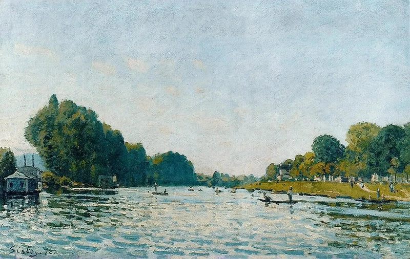Seinen ved Bougival - Alfred Sisley