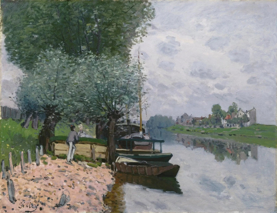 Seinen ved Bougival - Alfred Sisley