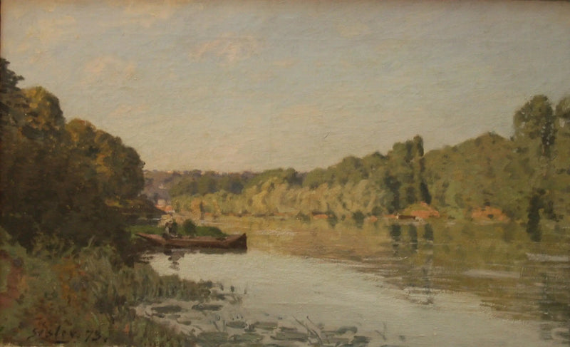 Seinen ved Bougival, efterårseffekt - Alfred Sisley