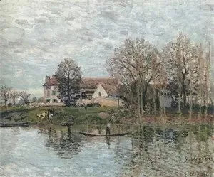 Seinen ved Port-Marly - Alfred Sisley