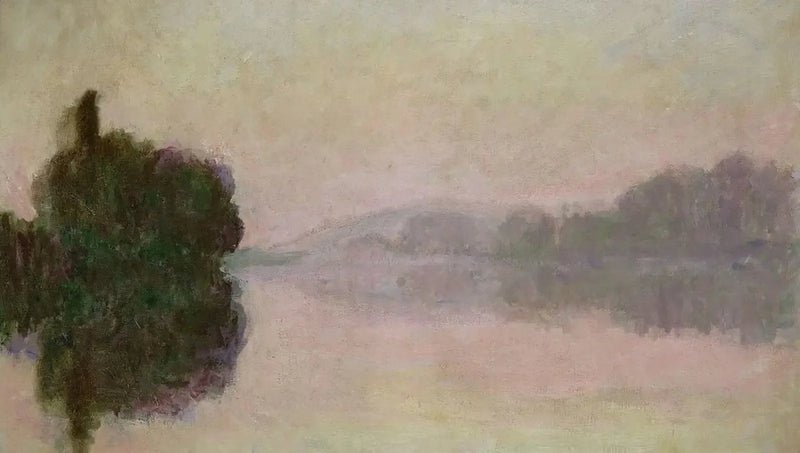Seinen ved Port-Villez, aftenens effekt - Claude Monet