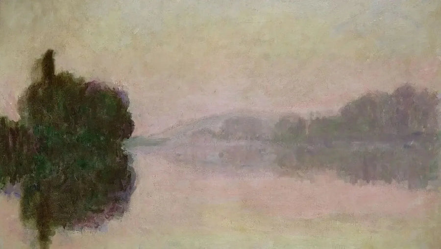 Seinen ved Port-Villez, aftenens effekt - Claude Monet