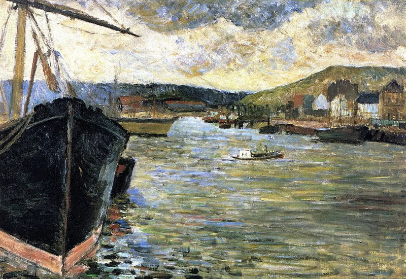 Seinen i Rouen, eller Rouens Havn - Paul Gauguin