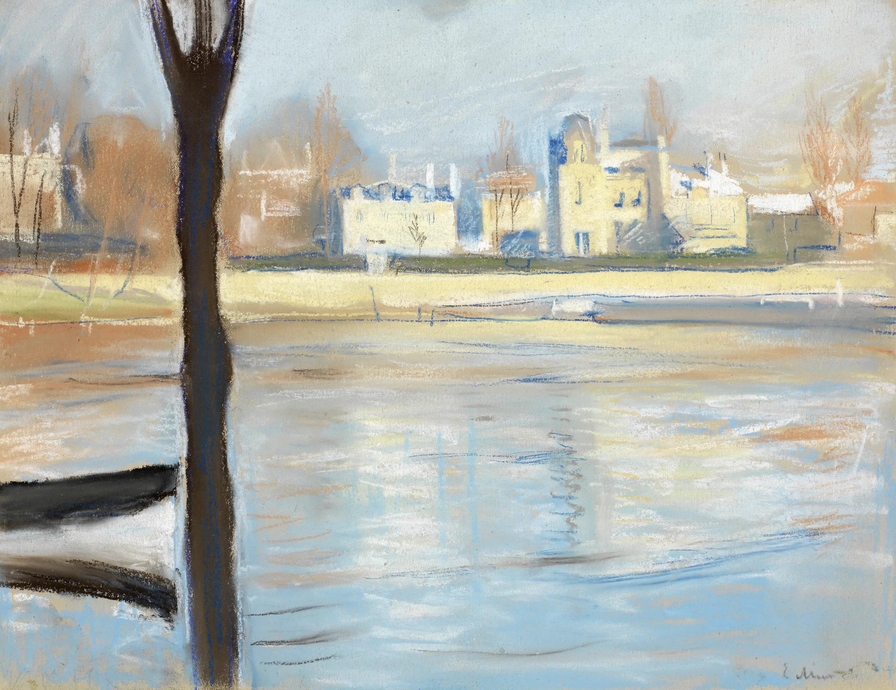 La Seine à Saint-Cloud - Edvard Munch image 1 copie de tableau peinte à la main