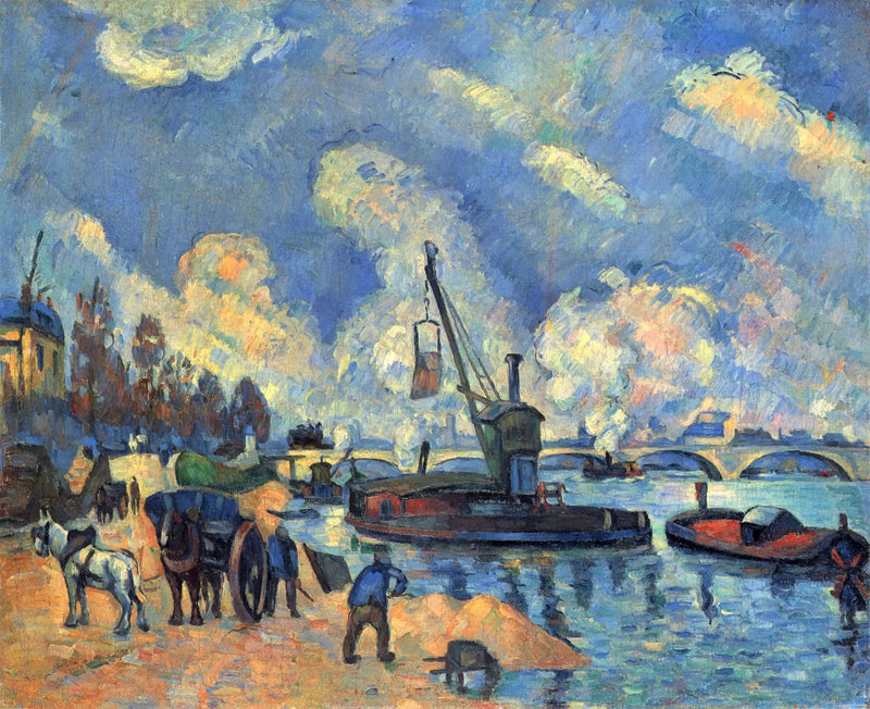 Seinen ved Austerlitz kajen - Paul Cézanne
