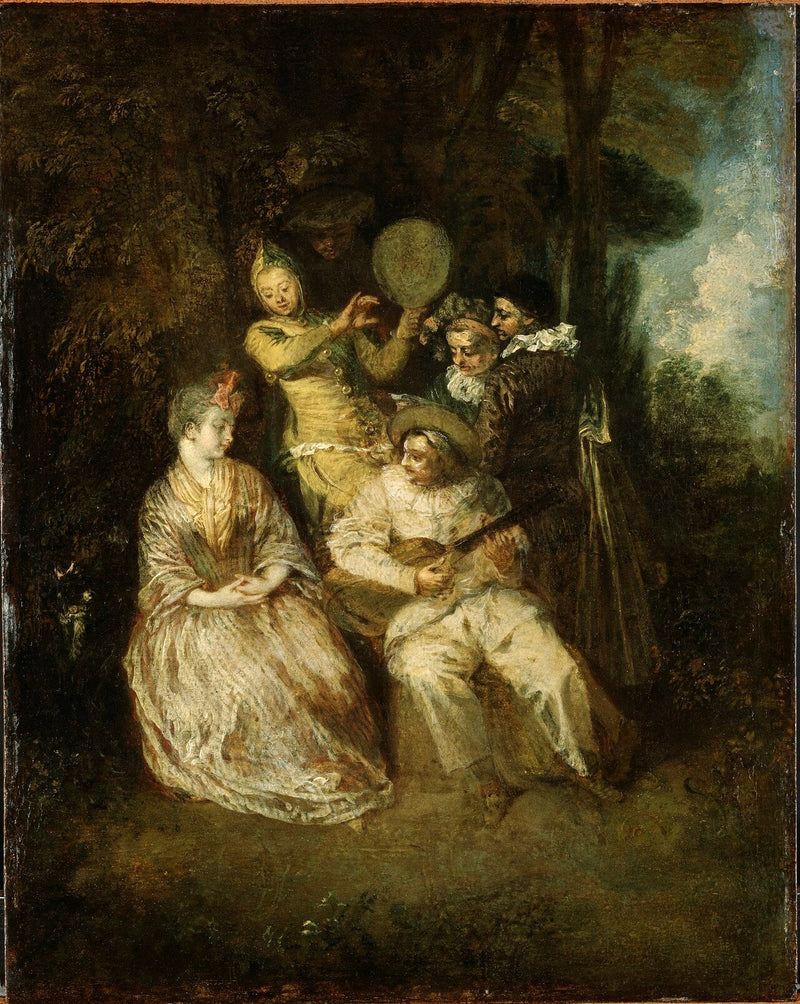 Den Italienske serenade - Antoine Watteau