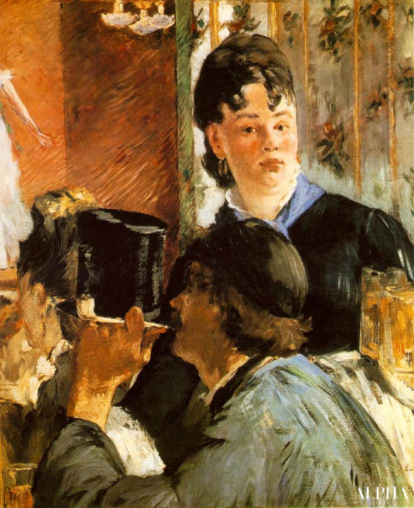 "Bocks tjenerinde - Edouard Manet - Reproduktioner af malerier og højkvalitets malerier"