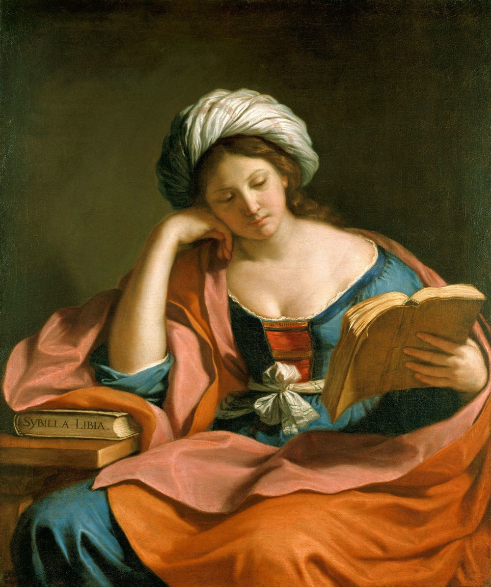 La Sibylle libyenne - Guercino image 1 copie peinte à la main à l’huile