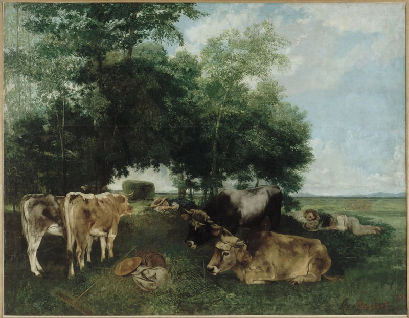 La sieste pendant la sæson des foin - Gustave Courbet