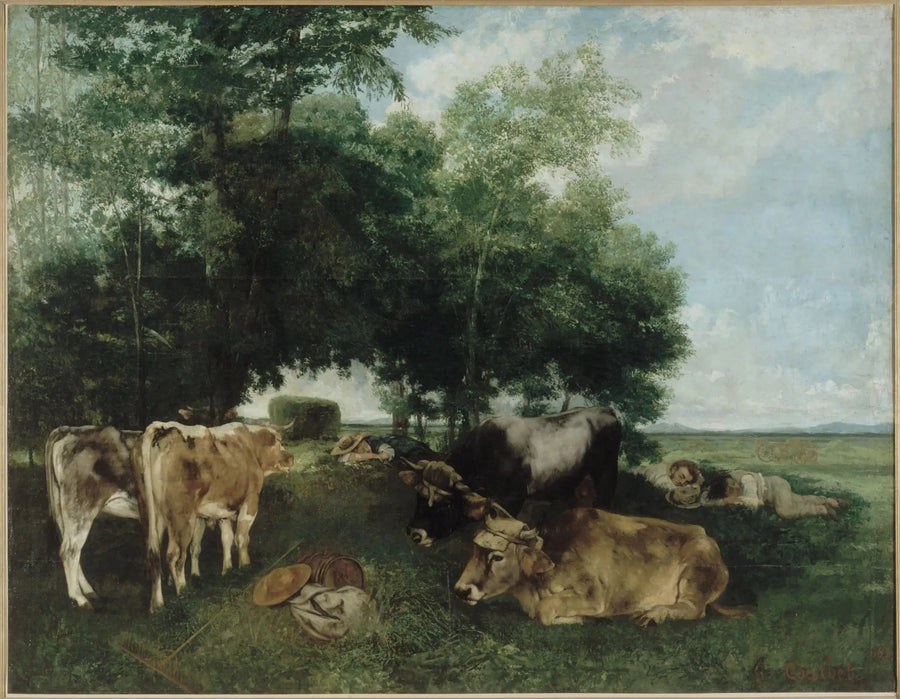 La sieste pendant la sæson des foin - Gustave Courbet