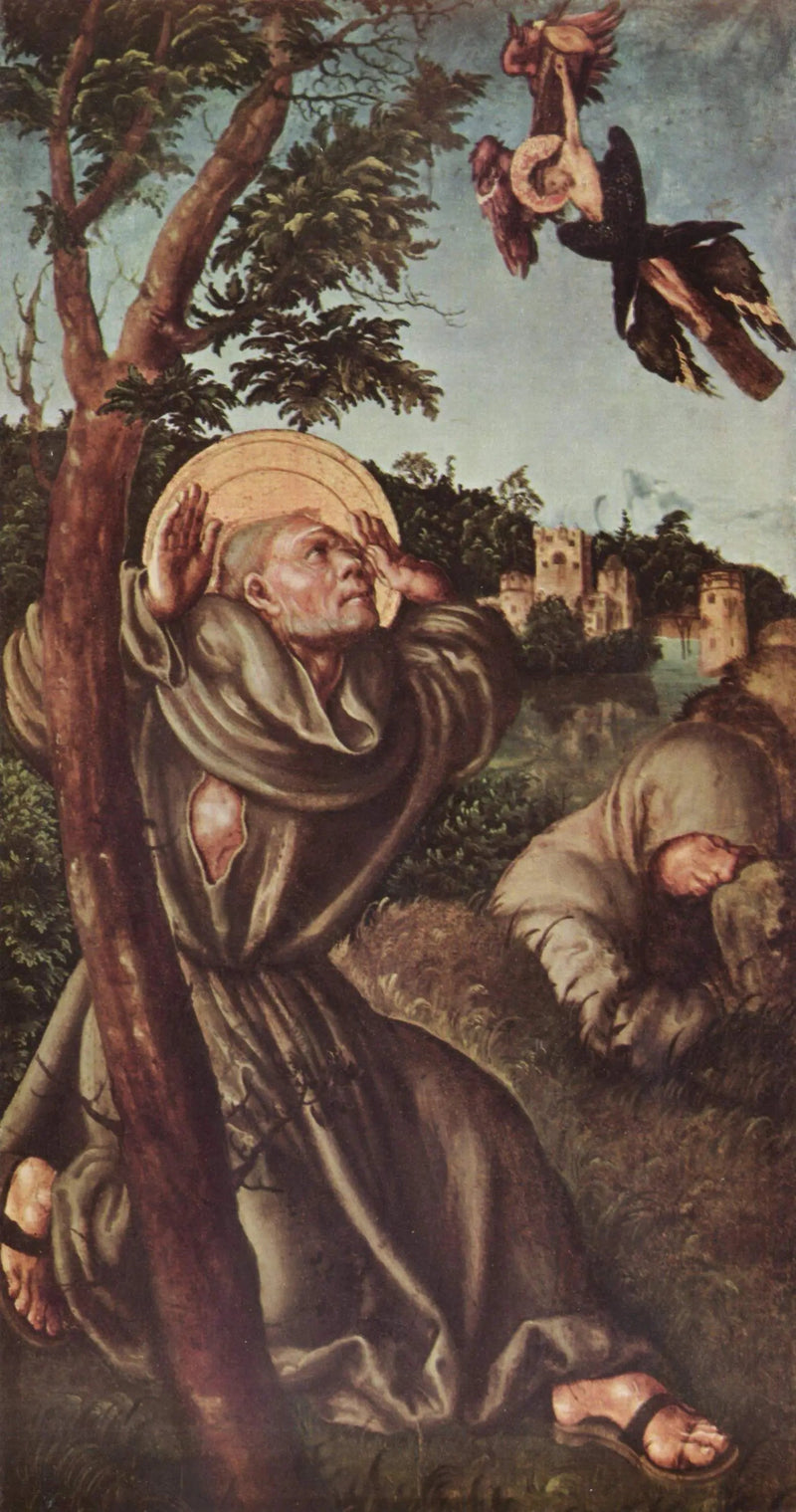 Saint Franciscus' stigmatisering - Lucas Cranach den Ældre