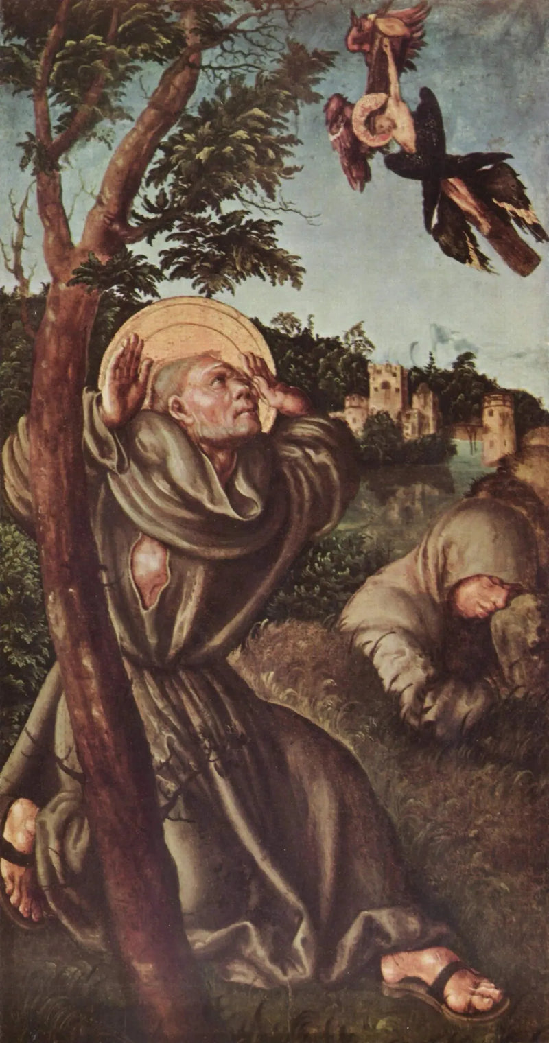 Saint Franciscus' stigmatisering - Lucas Cranach den Ældre