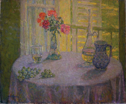 Bordet med Georginer, Versailles - Henri Le Sidaner