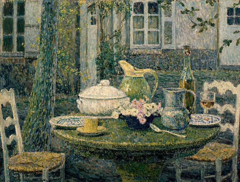 Forårsbordet, Gerberoy - Henri Le Sidaner