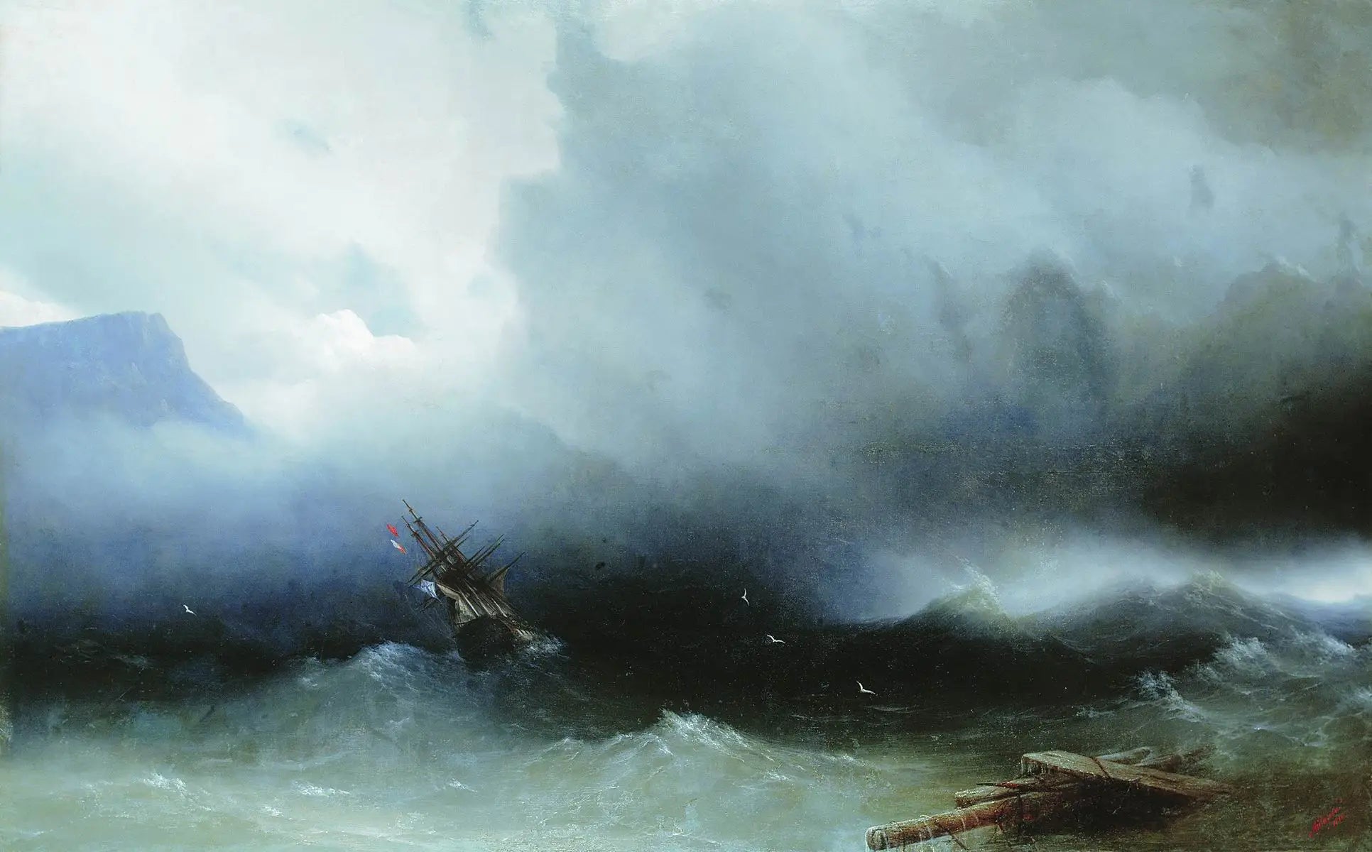 La tempête en mer - Ivan Aïvazovski - Alpha Reproduction