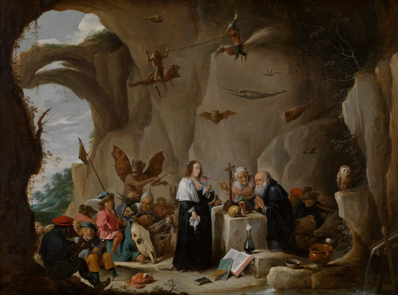 La Fristelse for Antoine, abbed af Egypten - David Teniers den Yngre
