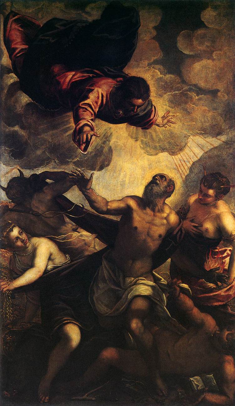 Fristelsen af Saint Antoine - Jacopo Tintoretto