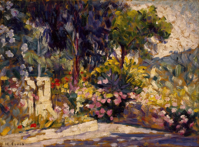 Den blomstrende terrasse - Henri-Edmond Cross