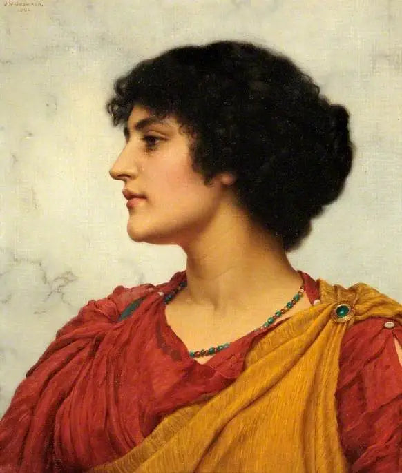 Den italienske piges hoved - John William Godward
