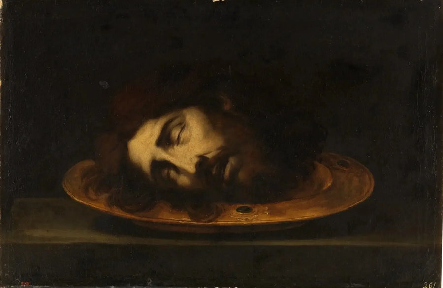 Hovedet af Sankt Johannes Døberen - Bartolomé Esteban Murillo