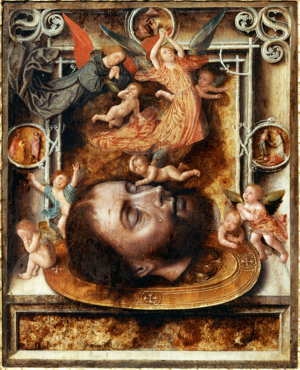 La tête de saint Jean-Baptiste - Jan Mostaert image 1 reproduction artisanale de tableau