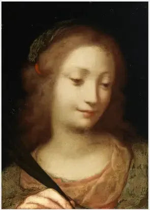 Hovedet af Saint Catherine den Martyr - Antonio da Correggio