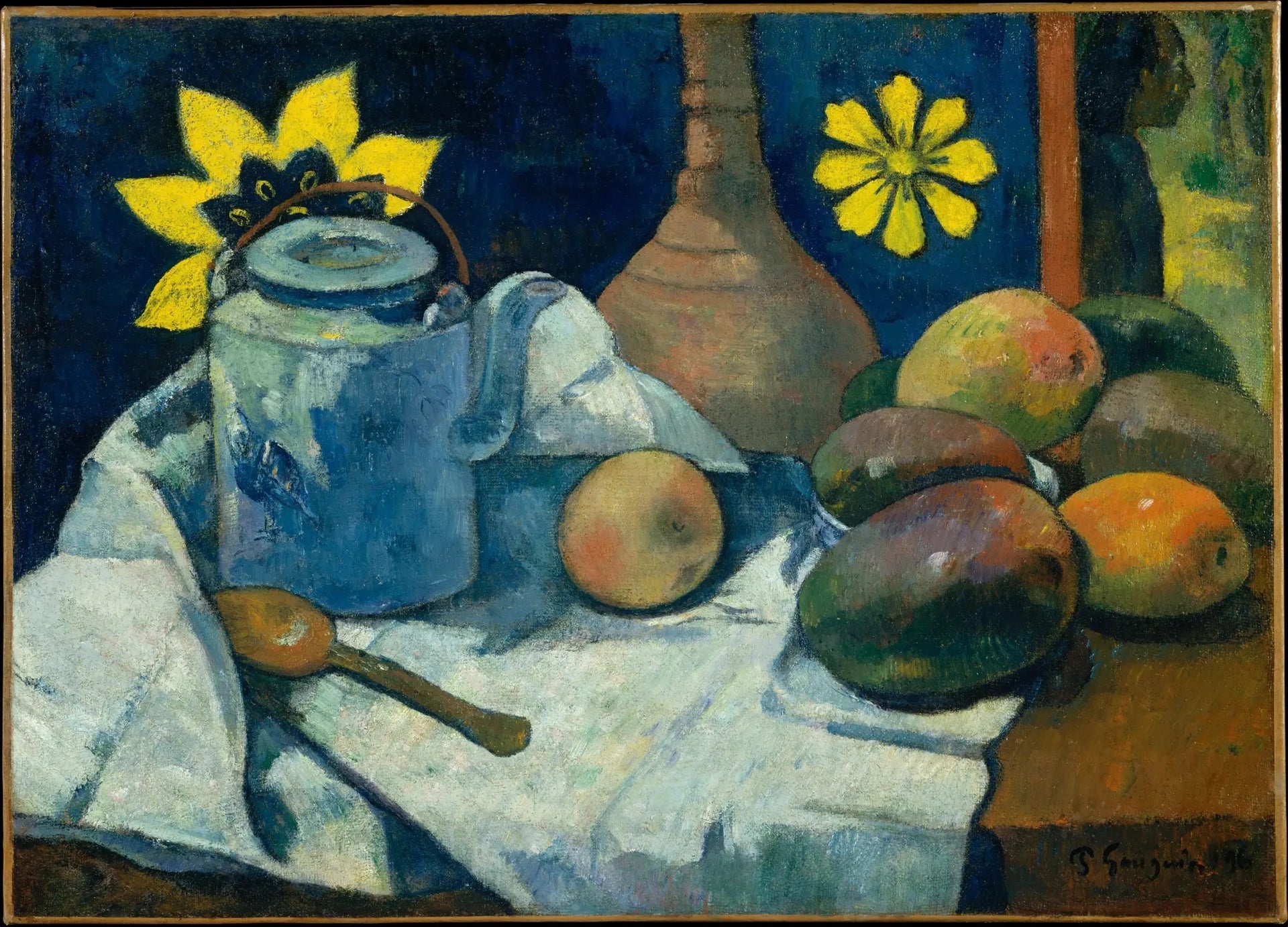 La Théière et les fruits - Paul Gauguin image 1 copie peinte à la main à l’huile