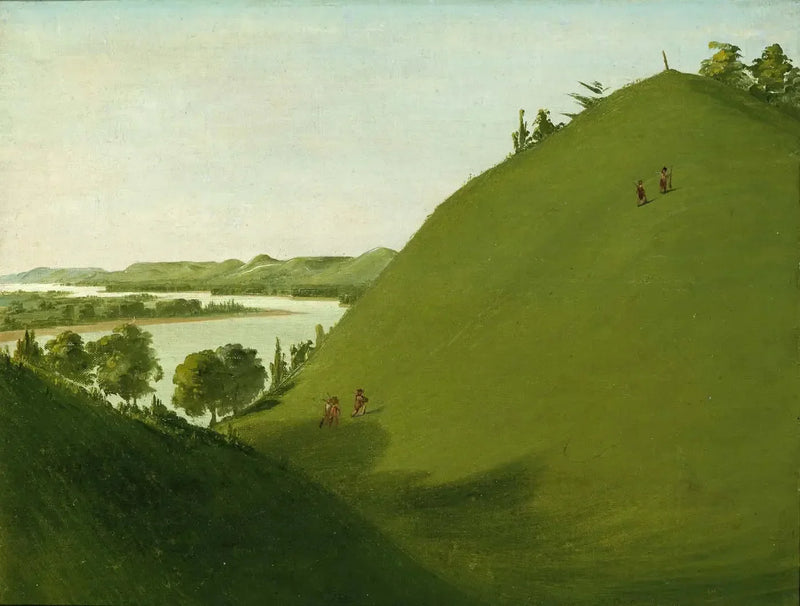 Floyds grav, hvor Lewis og Clark begravede sergent Floyd i 1804 - George Catlin