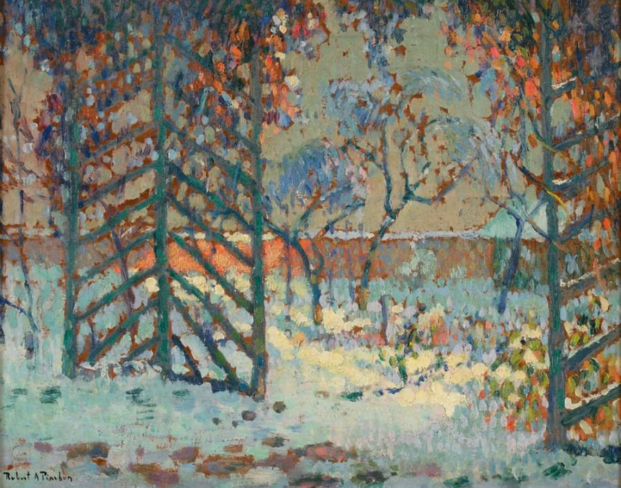 Teltet under sneen - Robert Antoine Pinchon