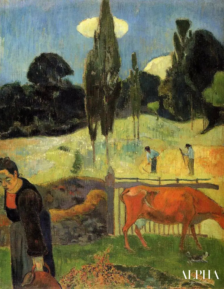 La vache rouge - Paul Gauguin - Reproductions de tableaux et peintures haut de gamme