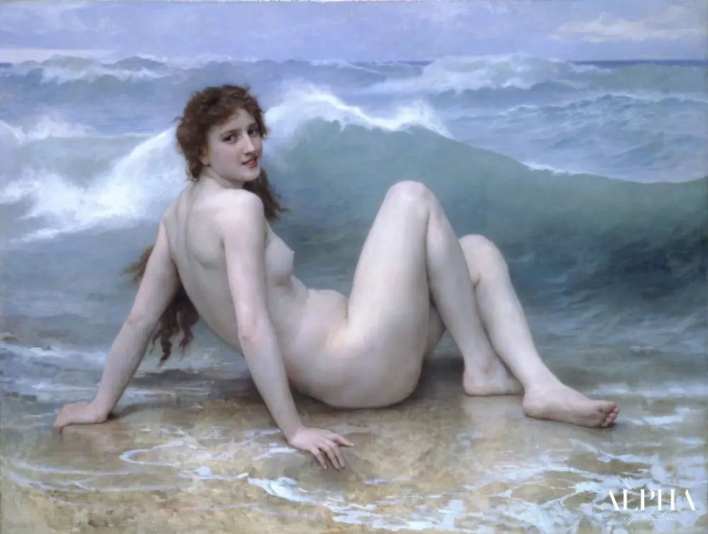 La Vague - William Bouguereau - Reproductions de tableaux et peintures haut de gamme