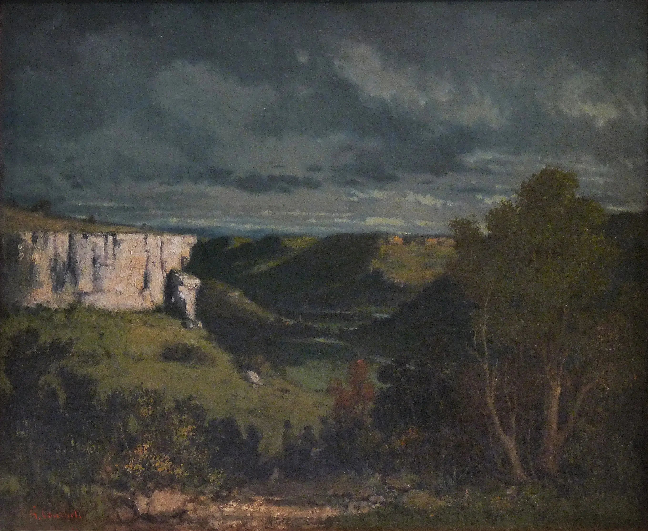 La vallée de la Loue, temps d'orage - Gustave Courbet image 1 tableau peint à l’huile sur toile