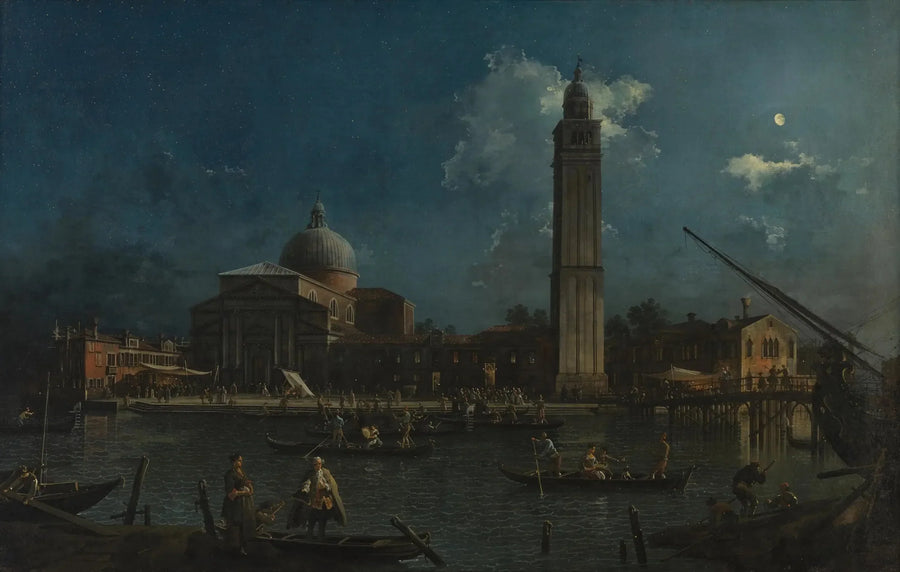 Den nattelige aftenstemning ved San Pietro di Castello - Canaletto