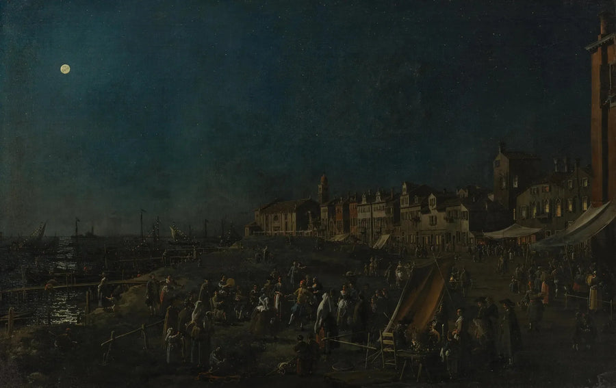 Den nattelige aften ved Santa Marta - Canaletto