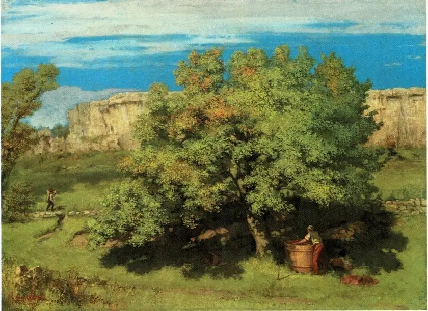 La vendange à Ornans, sous la Roche-du-Mont - Gustave Courbet image 1 reproduction de peinture à l’huile
