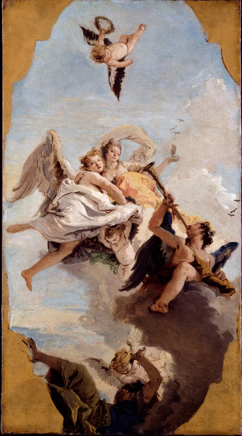 Dyden og æren driver uvidenhed på flugt - Giovanni Battista Tiepolo