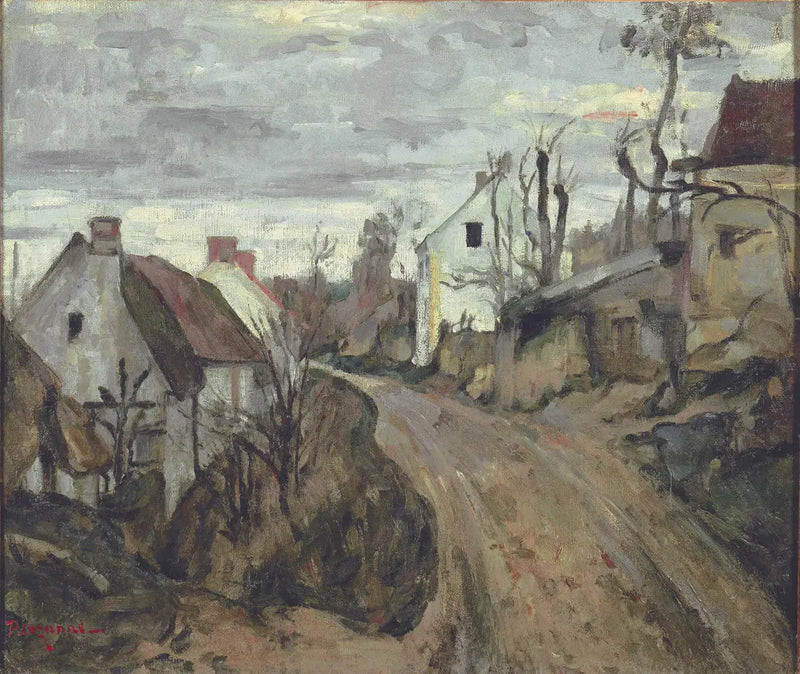 Den Gamle Vej i Auvers-sur-Oise - Paul Cézanne