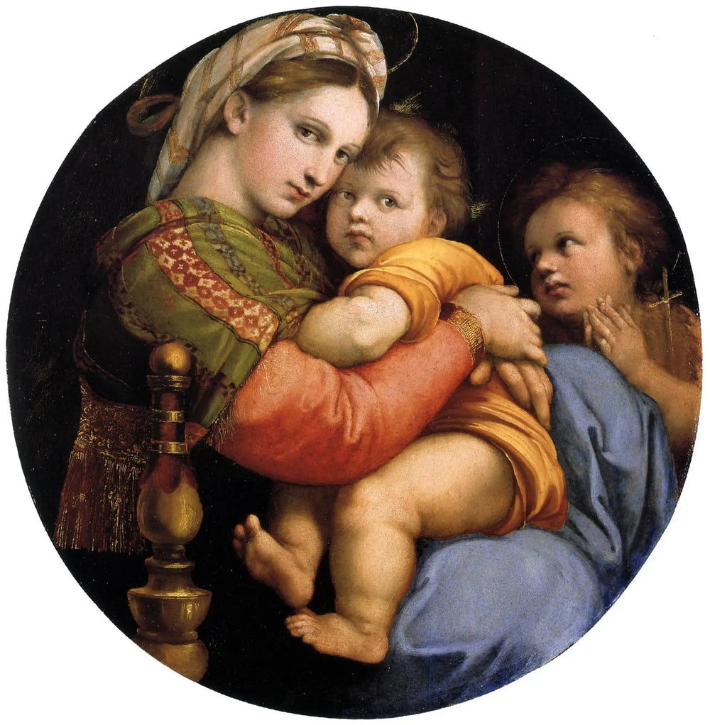 La Vierge à la chaise - Raphaël Sanzio image 1 copie peinte à la main à l’huile