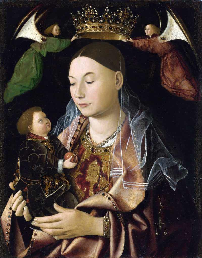 Jomfruen med barnet - Antonello de Messine