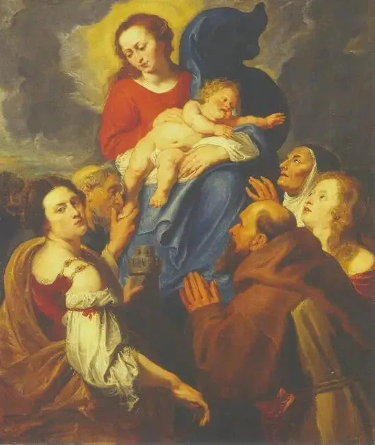 Jomfruen med barnet og fem helgener - Antoine van Dyck