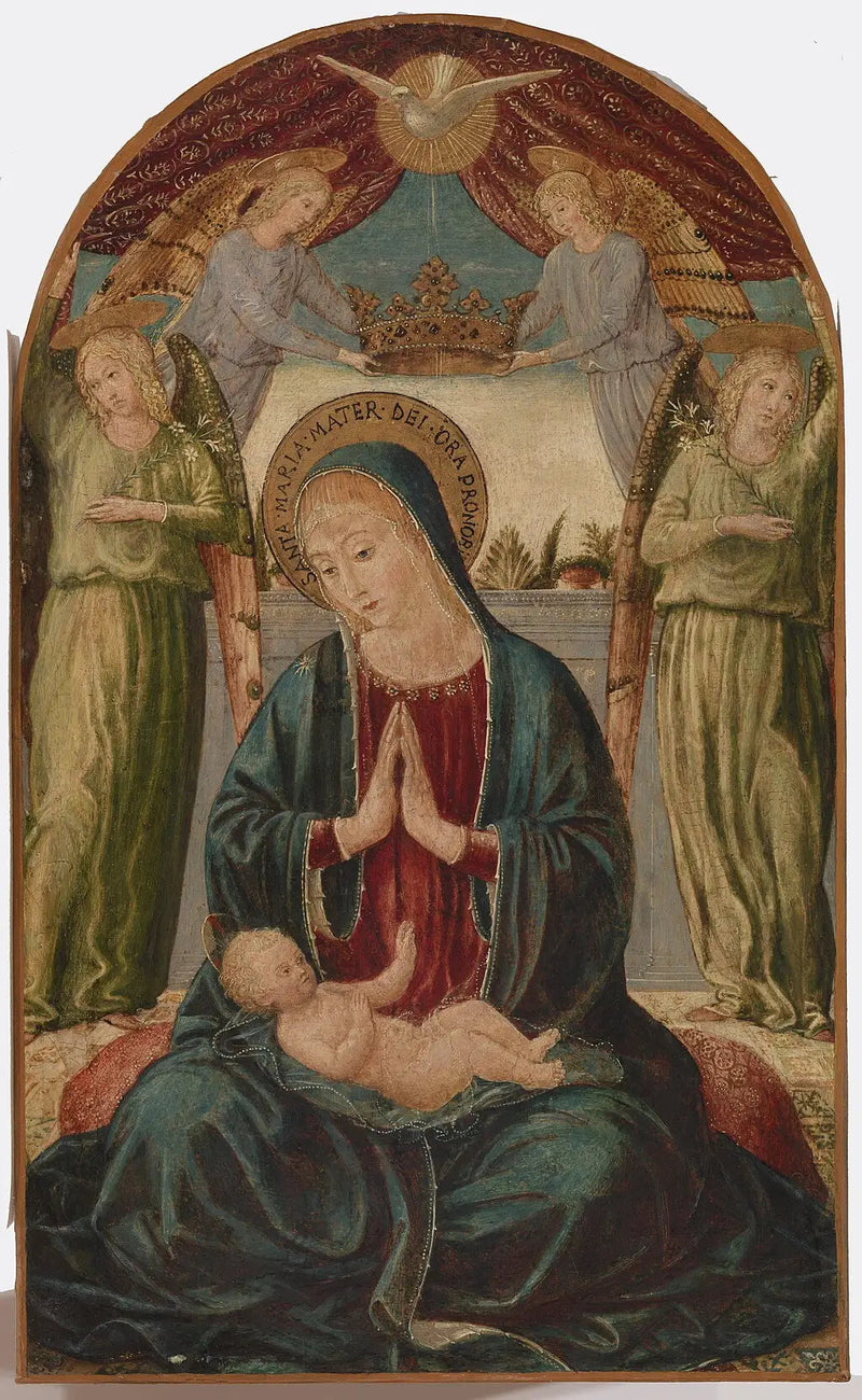 Jomfruen med barnet og engle - Benozzo Gozzoli