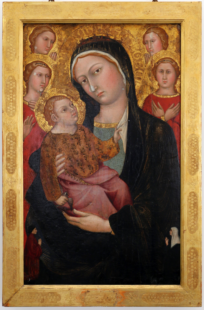 Jomfruen med barnet med engle og donorer - Taddeo di Bartolo