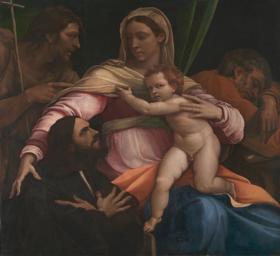 Jomfruen med barnet med helgener og en donator - Sebastiano del Piombo