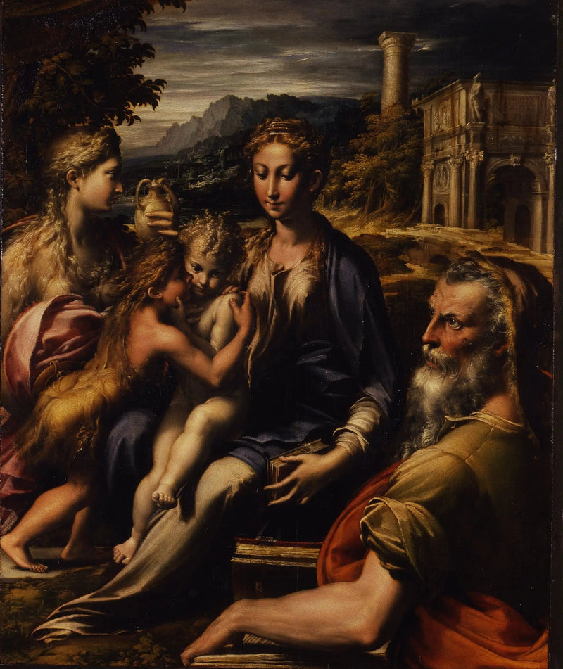 Jomfruen med barnet med helgener - Parmigianino
