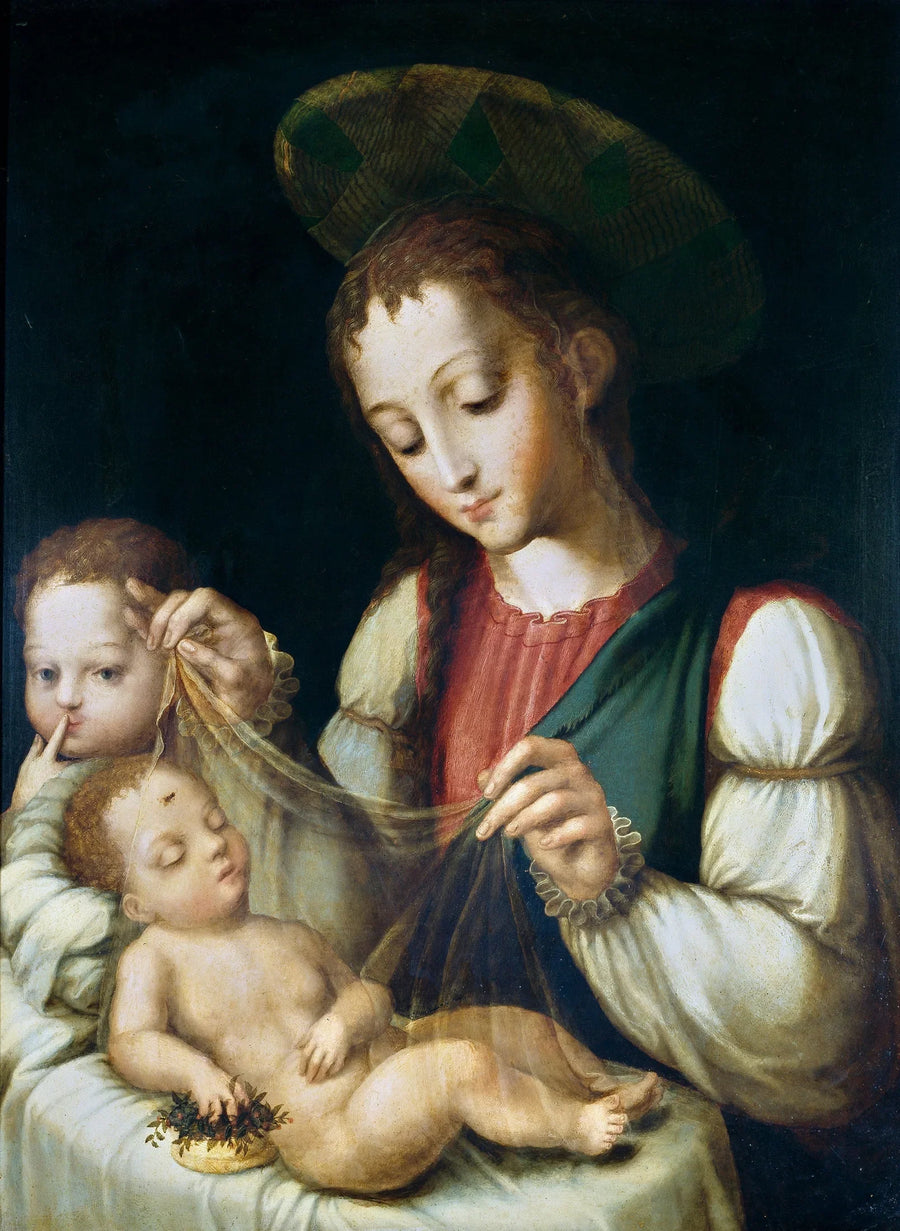 Jomfruen med barnet og den lille Johannes Døberen - Luis de Morales