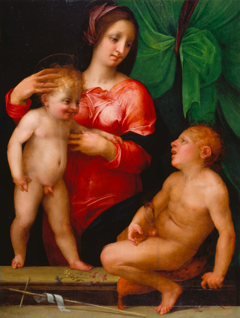 Jomfruen med barnet og den lille Sankt Johannes - Rosso Fiorentino