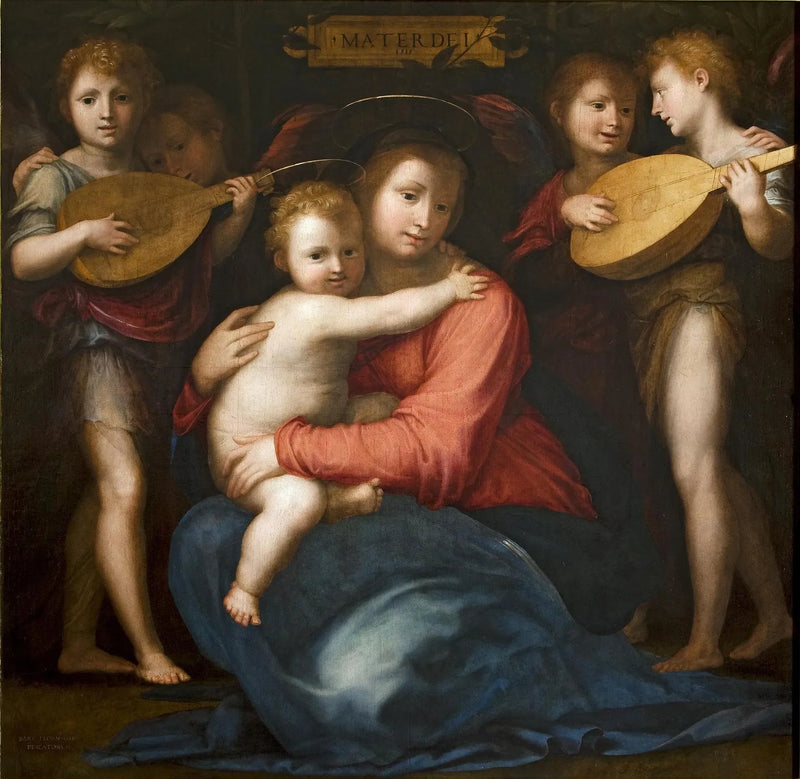 Jomfruen med barnet og fire engle - Fra Bartolomeo