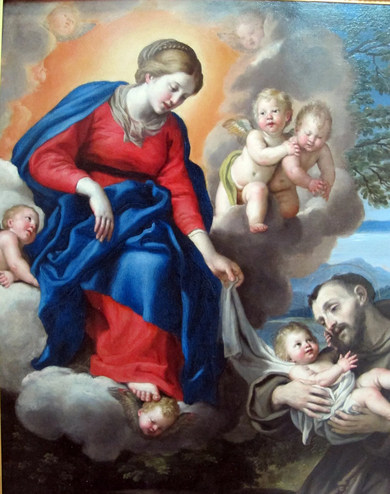Jomfruen med barnet og Sankt Frans - Domenichino