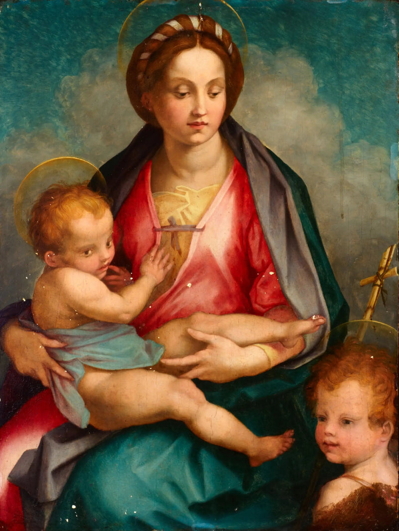 Jomfruen med barnet og Sankt Johannes - Andrea del Sarto