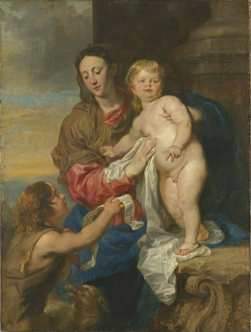Jomfruen med barnet med den hellige Johannes - Antoine van Dyck